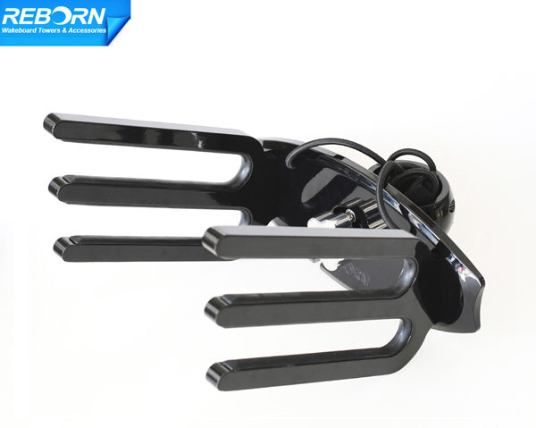 Reborn Pro quick release wakeboard rack glossy black