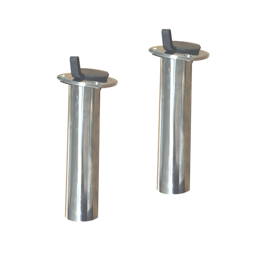 Dolphin Pair of Stainless Steel Flush Rod Holder 