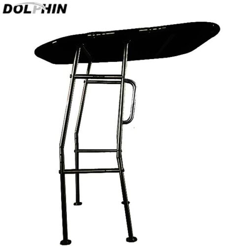 Upgraded Dolphin Pro Economic T Top Black Coated Frame W/black canopy