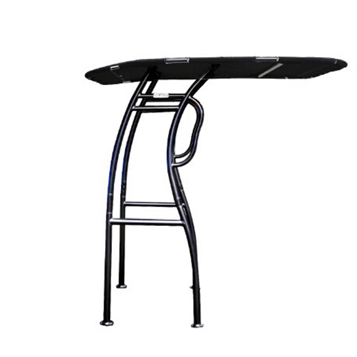 LT  Pro2 Bimini T-Top Black Coated Frame Black Canopy plus quick release knobs + antenna bracket